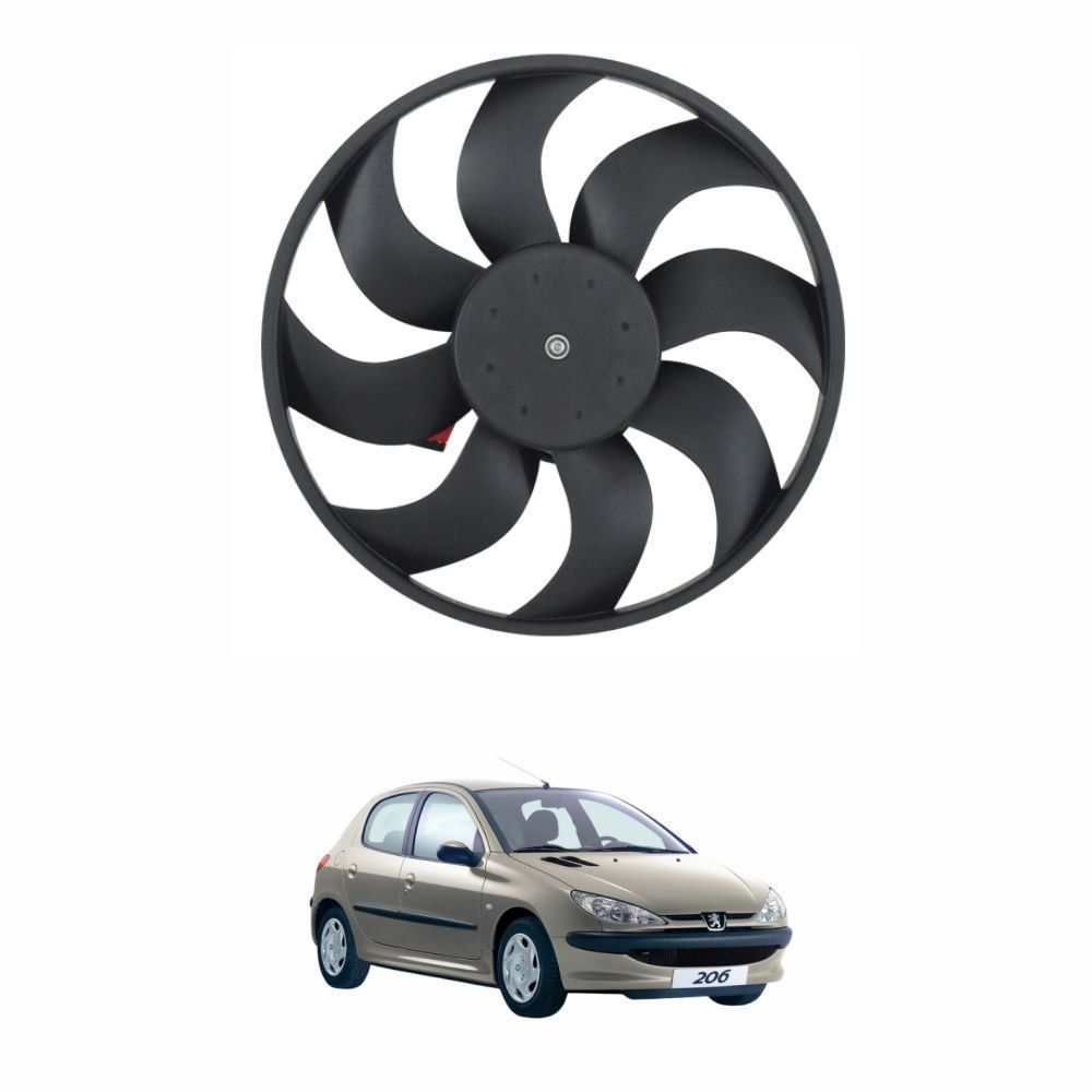 Eletroventilador Ventoinha  Peugeot 206 2000 Até 2008 Com Ar Condicionado Modelo Valeo Com Conector Novo
