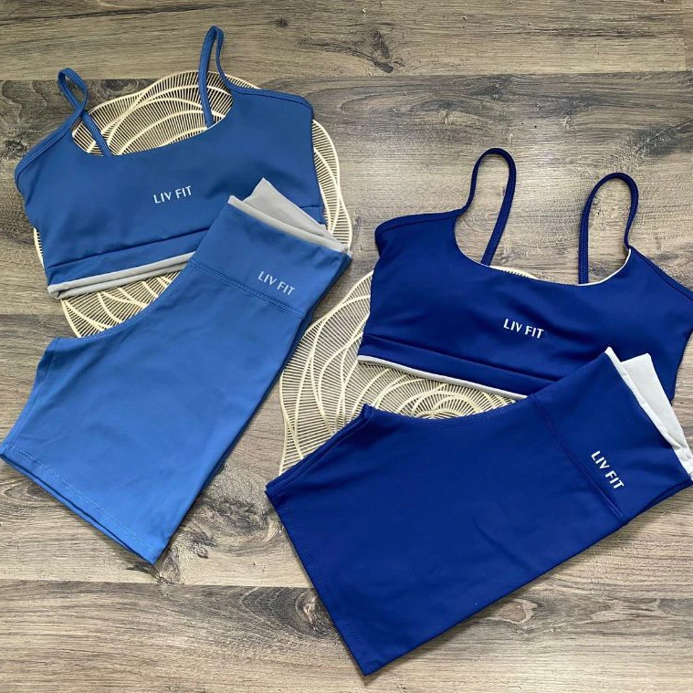 Kit 2 Conjuntos Feminino Poliamida Academia Line Zero Transsparência Cintura Alta Roupa Fitn Premium — imagem 1