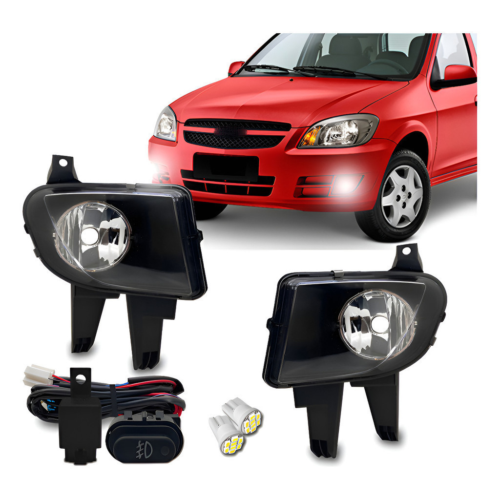 Kit Farol De Milha Celta Prisma 2007 2008 2009 2010 2011 Transparente em Oferta na Shopee