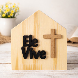 Decorativo Casinha Em Madeira Pinus Decoracao Mesa Posta Pascoa 14cm em Oferta na Shopee