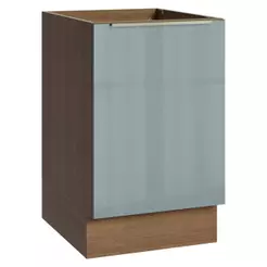 Balcão de Cozinha 50 cm 1 Porta (Sem Tampo) Rustic/Cinza Lux Madesa