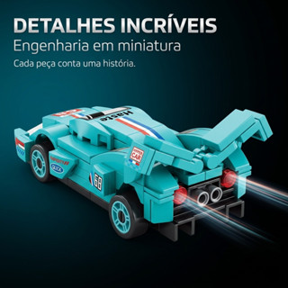 Miniatura Carro de Corrida Blocos de Montar Alta Precisão 80 Peças Colecionável 🏎️ em Oferta na Shopee