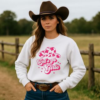 Moletom Casaco Blusa De Frio Country Feminino lets go girl rodeio boiadeira peoa em Oferta na Shopee
