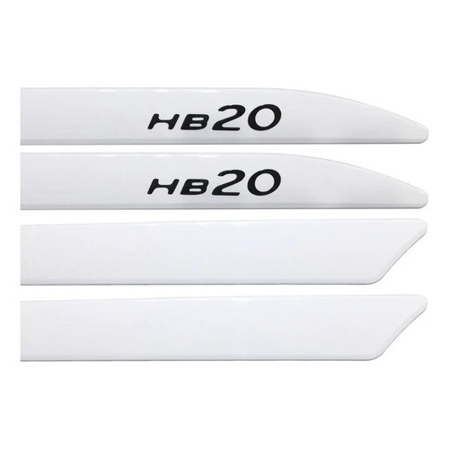 Jogo Friso Lateral Hb20 2014 2015 2016 2017 Branco Polar
