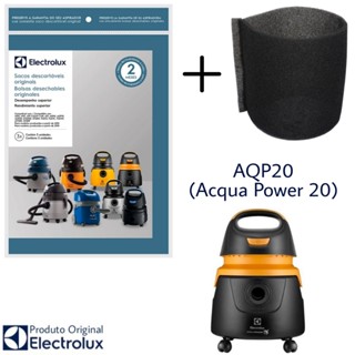 Kit 3 Sacos Aspirador de Pó Electrolux Original + Filtro - Acqua Power 20 AQP20 (CSE10) em Oferta na Shopee