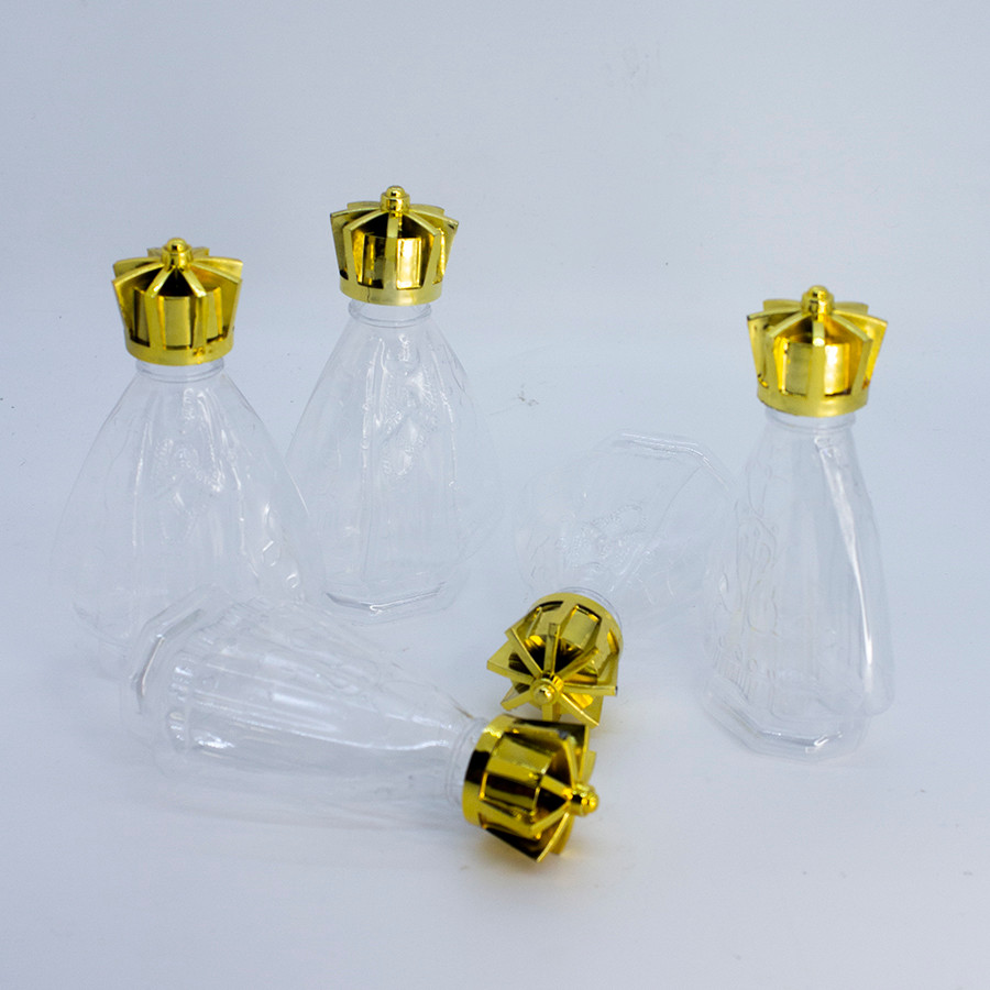 10 Mini Garrafa Plástica Nossa Senhora Aparecida para Lembrancinha e Água Benta (50ml) ArtLille