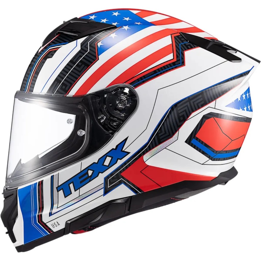 Capacete Texx Kaiman USA Fechado Com Óculos Interno Masculino Feminino Países