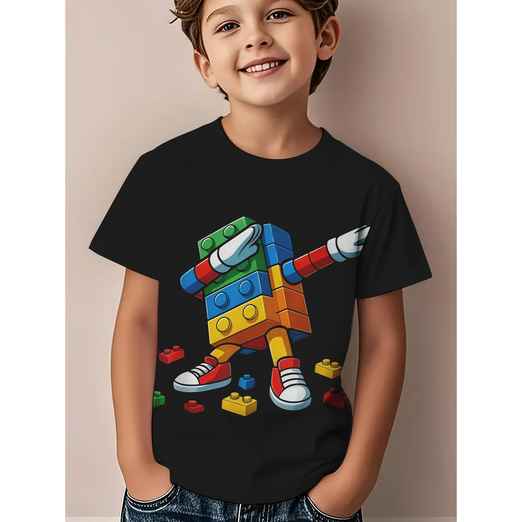 Camiseta I Antil Estampada LEGO Camisa Juvenil Algodão Criança Desenho Personagem — R$ 30,55 em Shopee