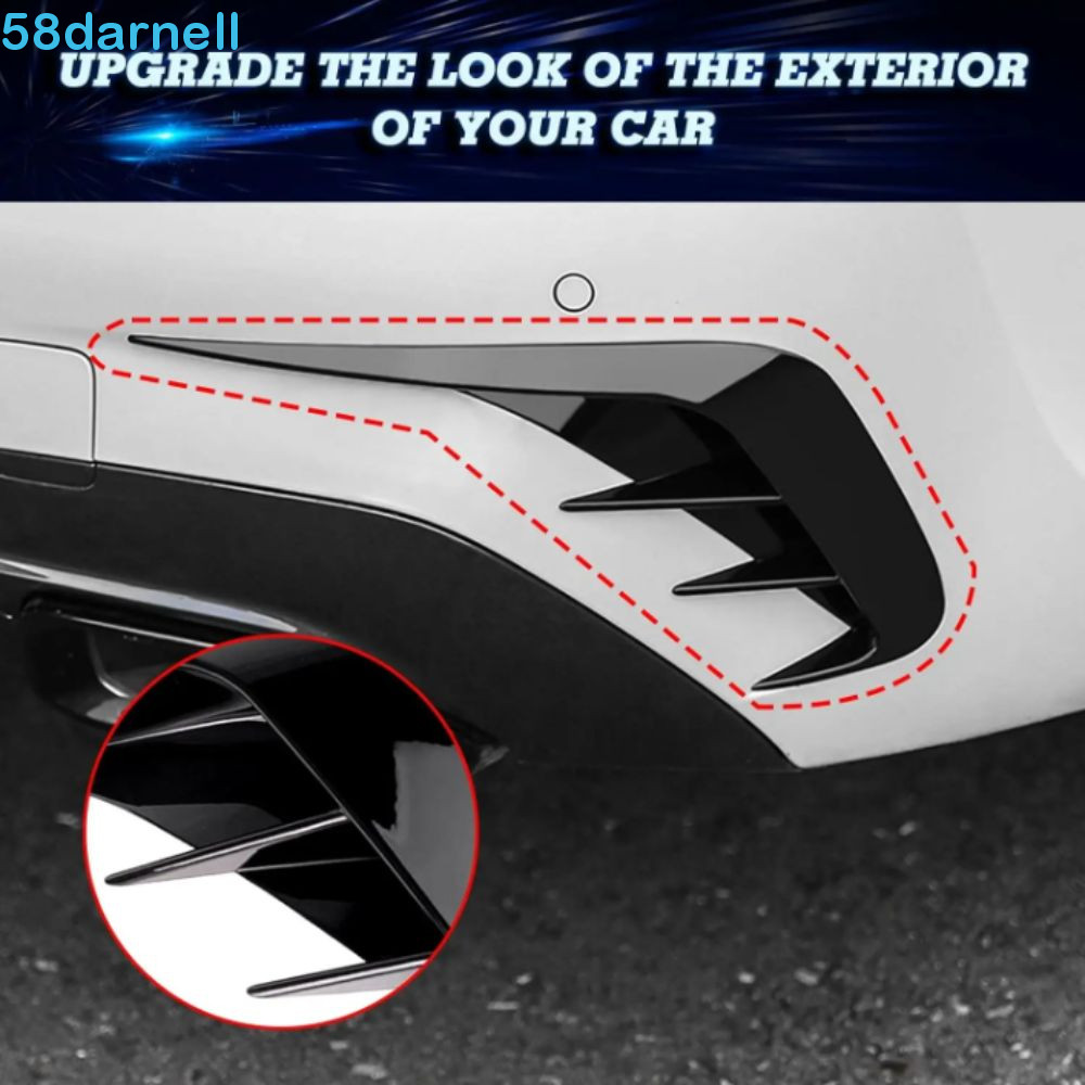 Divisor De Para-Choque Traseiro DARNELL , Canard Do Quadro Da Grade Inferior Farol De Neblina , Peças Externas Pretas Br