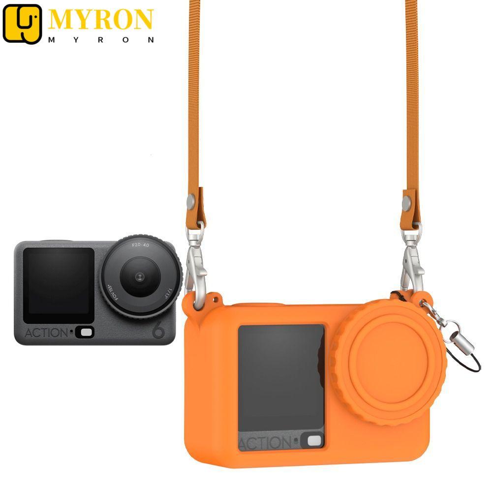 Protetor De Câmera MYRON1 , Com Cordão Silicone , Tampa De Lente Antiarranhões Para DJI Osmo Action 6