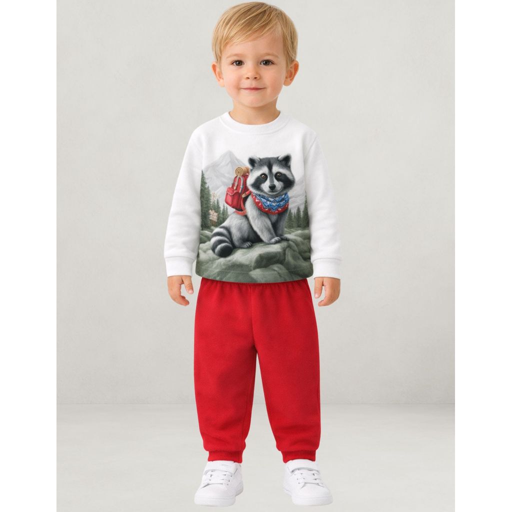 Conjunto Infantil Masculino Inverno Blusa Urso Aventureiro e Calça de Moletom  Kyly 1001577