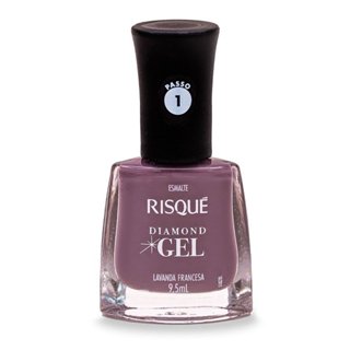 Esmalte Risqué Diamond Gel Lavanda Francesa 9,5ml em Oferta na Shopee