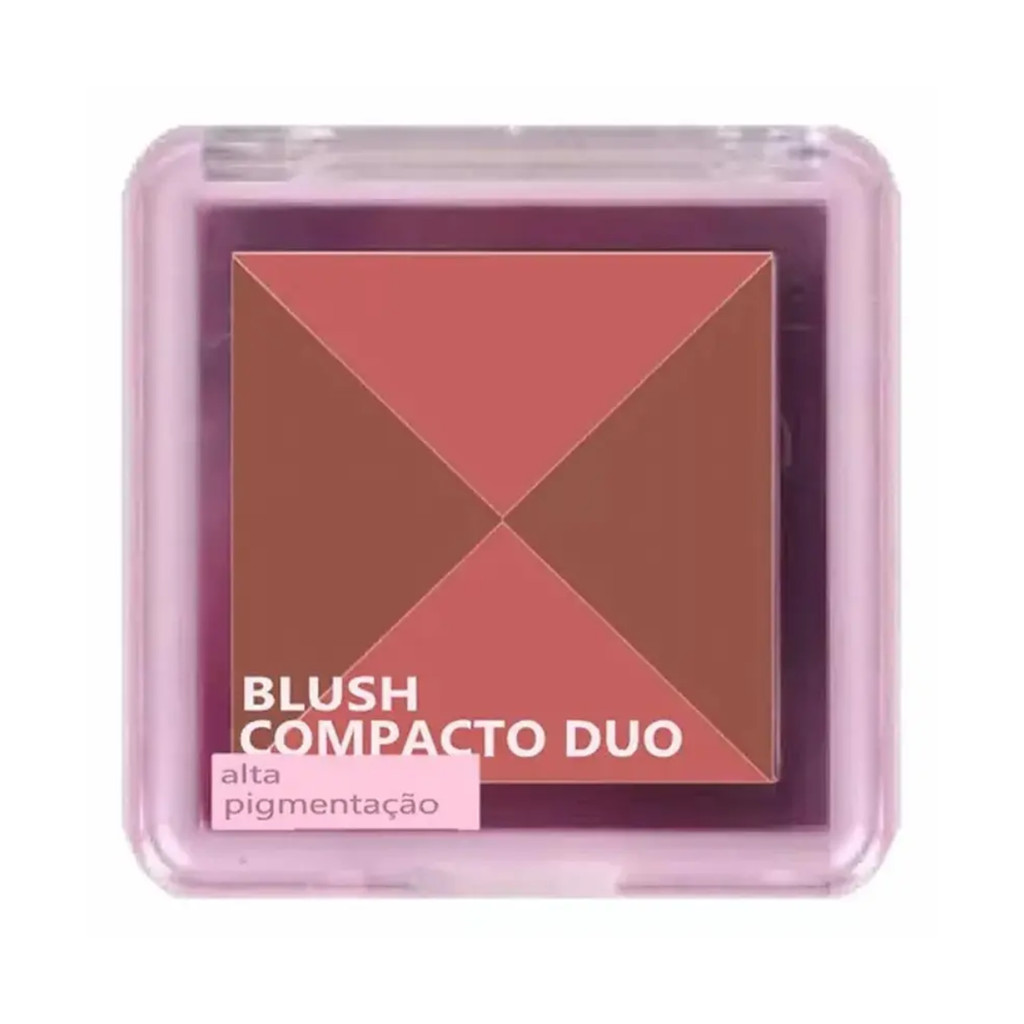 BLUSH COMPACTO DUPLA PALETA DE CORES DB04 RUBY ROSE