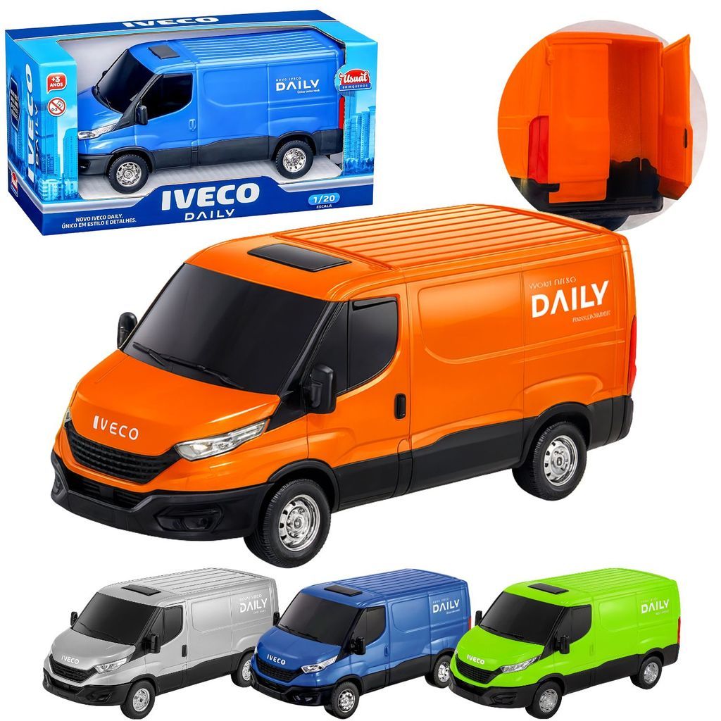 Brinquedo Carrinho Furgão Iveco Daily Van Miniatura  Usual Brinquedos