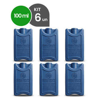 Kit 6 Gelo Reutilizável 100ml Até 8h Gelado Não Molha | GeloTech Rígido Gel Artificial Atóxico em Oferta na Shopee