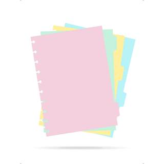 Kit 4 Divisórias Caderno de Disco B5 Escolar Universitário em Oferta na Shopee