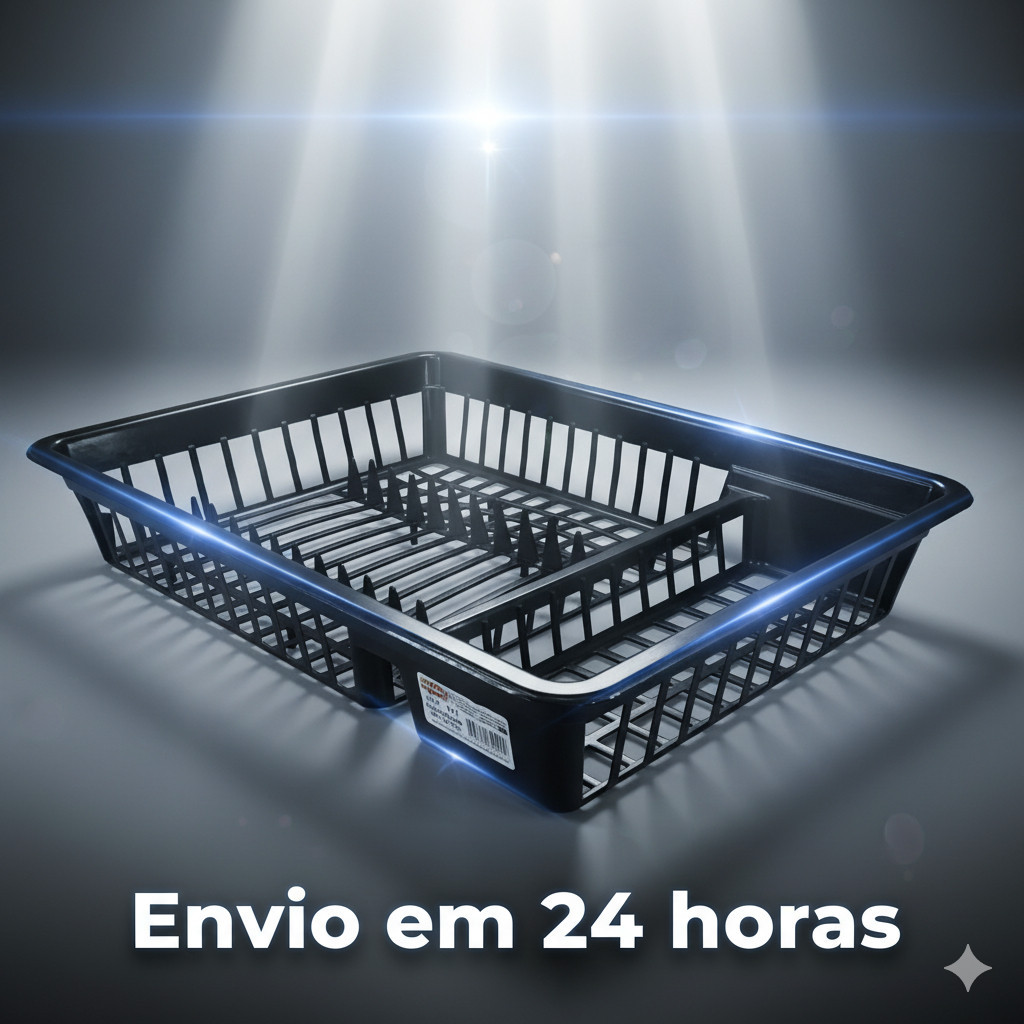 Escorredor de Louça em Plástico para Cozinha – Capacidade 12 Pratos + Espaço para Copos e Talheres em Oferta na Shopee