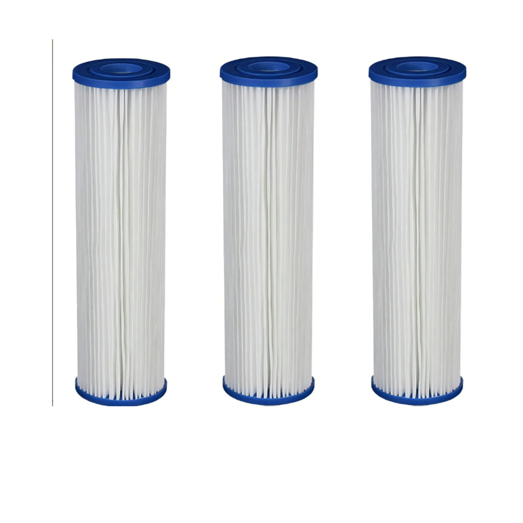 Kit C/ 3 Filtro Refil Plissado Lavável Reutilizável 9 3/4'' 1/2