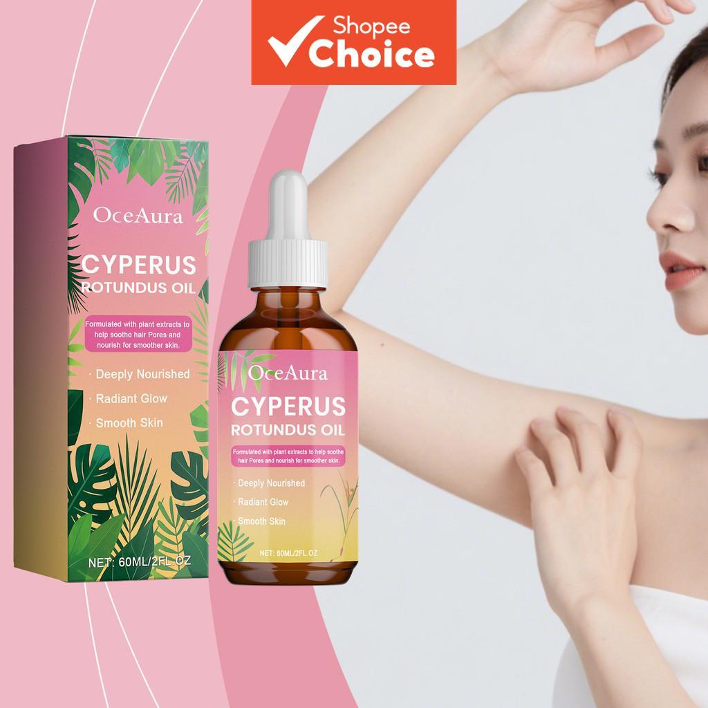 Essência de Depilação com Óleo de Cyperus Rotundus 60ml - Depilatório à Base de Tioglicolato de Cálcio com Manteiga de