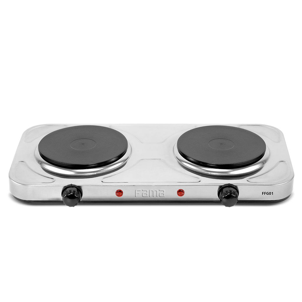 Fogão Elétrico Fama FFG01 Inox 2 Bocas 2000W em Oferta na Shopee