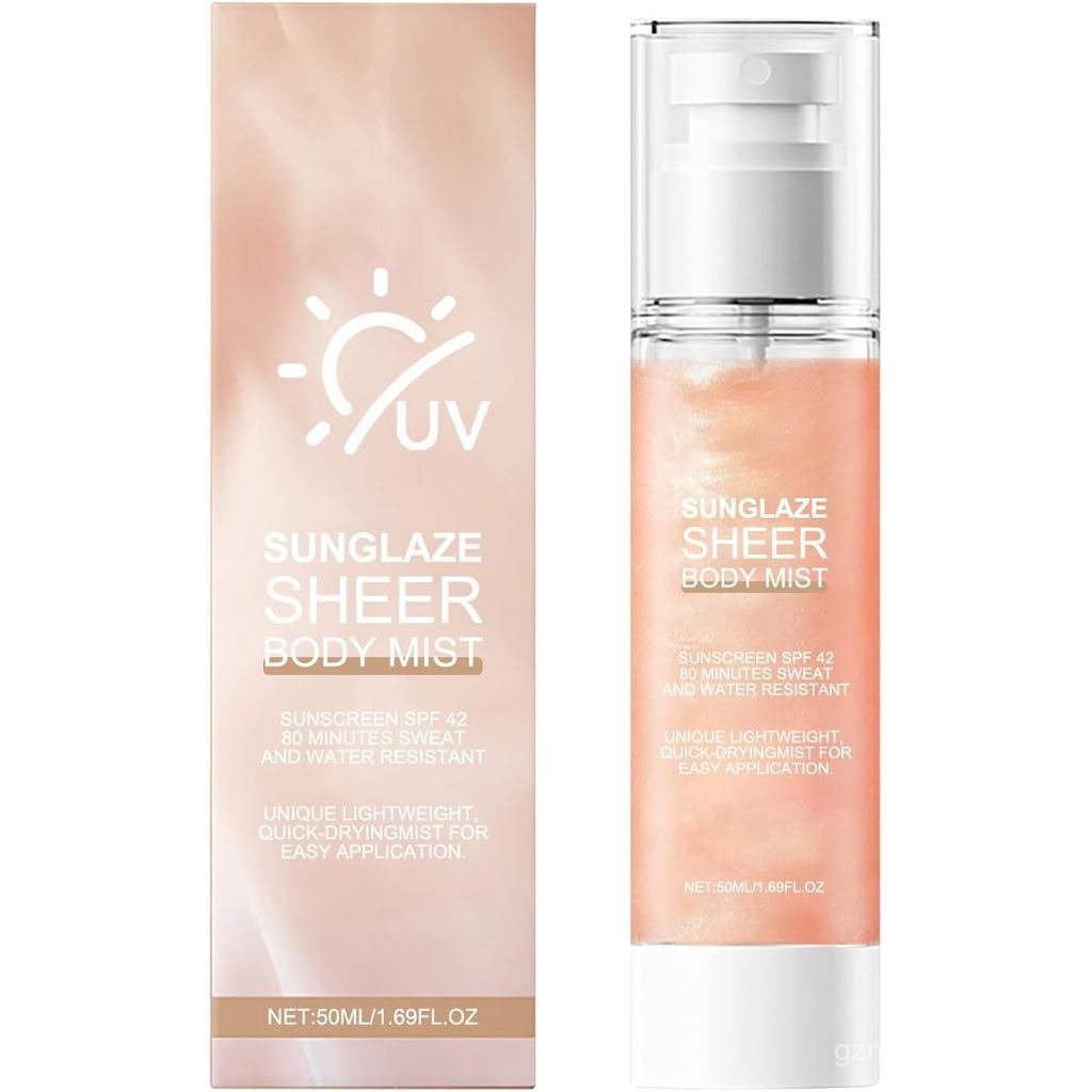 Protetor Solar Com Brilho Corporal Fps 42 , Transparente Para Névoa Facial , Creme Hidratante Óleo Brilhante ,