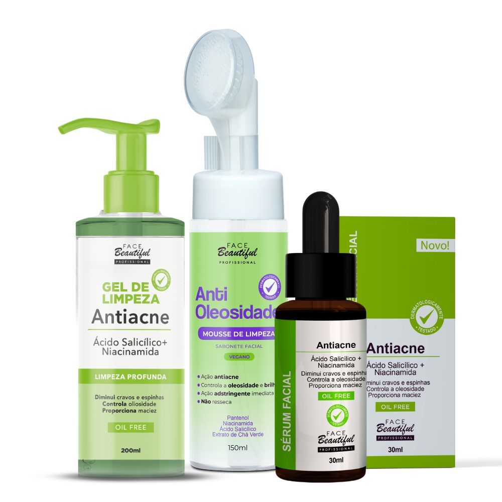 Kit de limpeza e Tratamento Intensivo Lovely & Face Beautiful