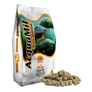RAÇÃO ACQUAMIL FISH POWER 28% 25KG  (APENAS 1UN POR PEDIDO) em Oferta na Shopee