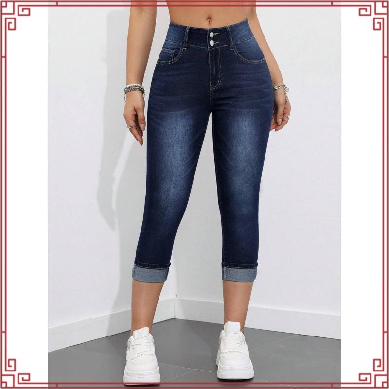 Kit 2 Capri Jeans Confortável Estilosa Com Elastano Empina Bumbum