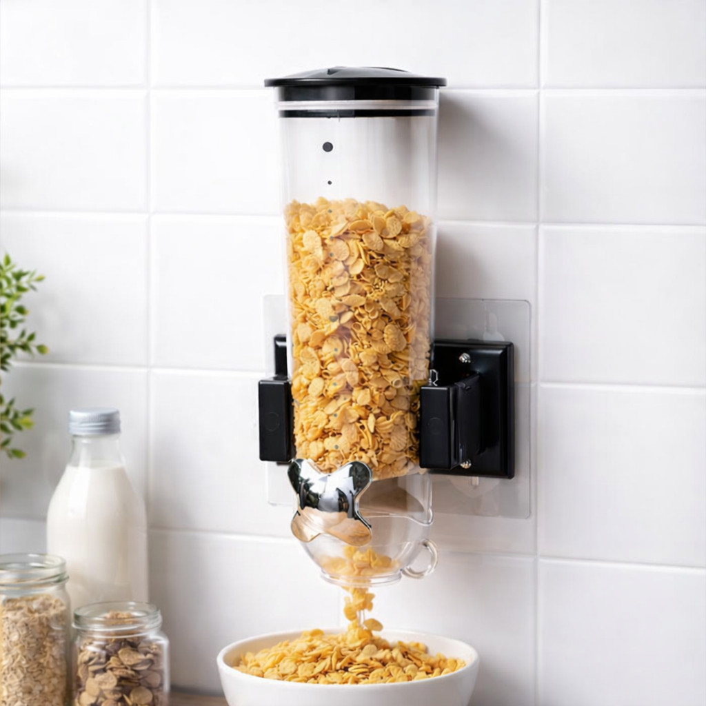 Dispenser Cereais Parede Hermético Porta Mantimentos