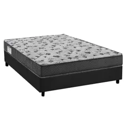 Conjunto Box Viúva: Colchão Anatômico Ortobom D33/ ISO 100 Ultra Firme + Base CRC Suede Gray(128x188)