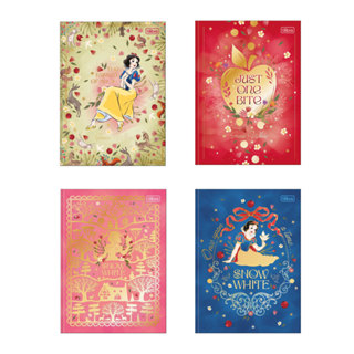 Caderno brochura capa dura colegial 1x1 80 folhas Branca de Neve Tilibra