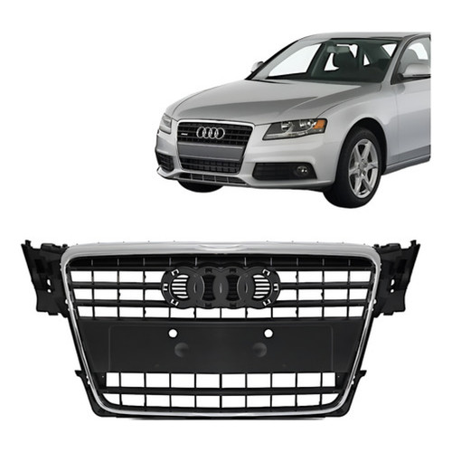 Tela Grade Parachoque Dianteiro Audi A4 2009 2010 2011 2012 Com Friso Cromado