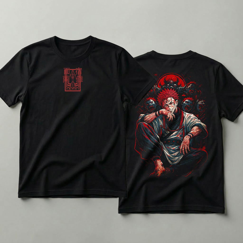 Camiseta Algodão Estampa Anime Jujutsu Kaisen Ryomen Sukuna