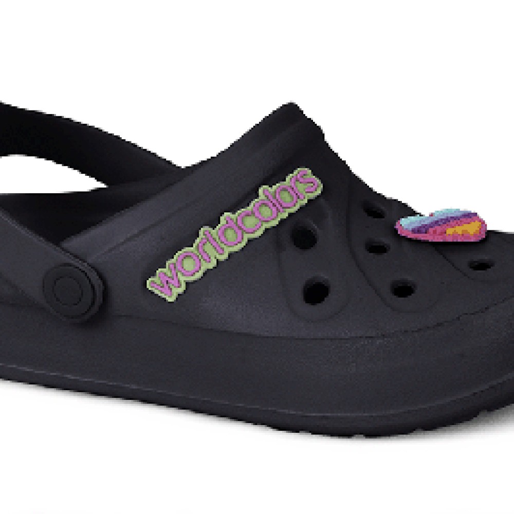 Babuche Infantil EVA Feminino WorldColors Soft - Preto