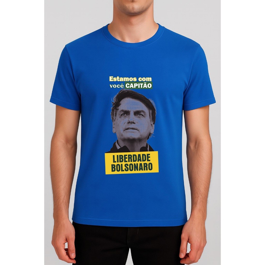 Camisa Partido Bolsonaro Camiseta Masculina Feminina Liberdade Bolsonaro Brasil Brazil envio rapido