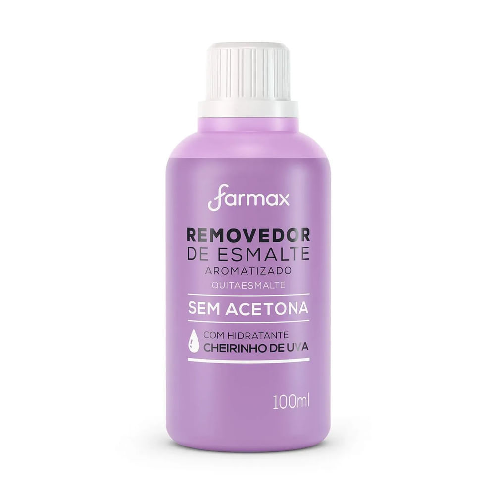 Removedor Esmalte Farmax Sem Acetona Uva 100ml em Oferta na Shopee