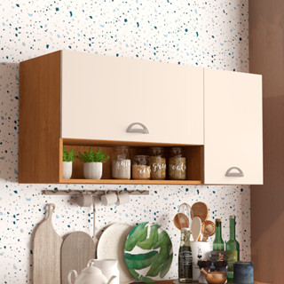 Armário Aéreo para Cozinha Star 2 Portas Armário Suspenso Lavanderia Banheiro em Oferta na Shopee