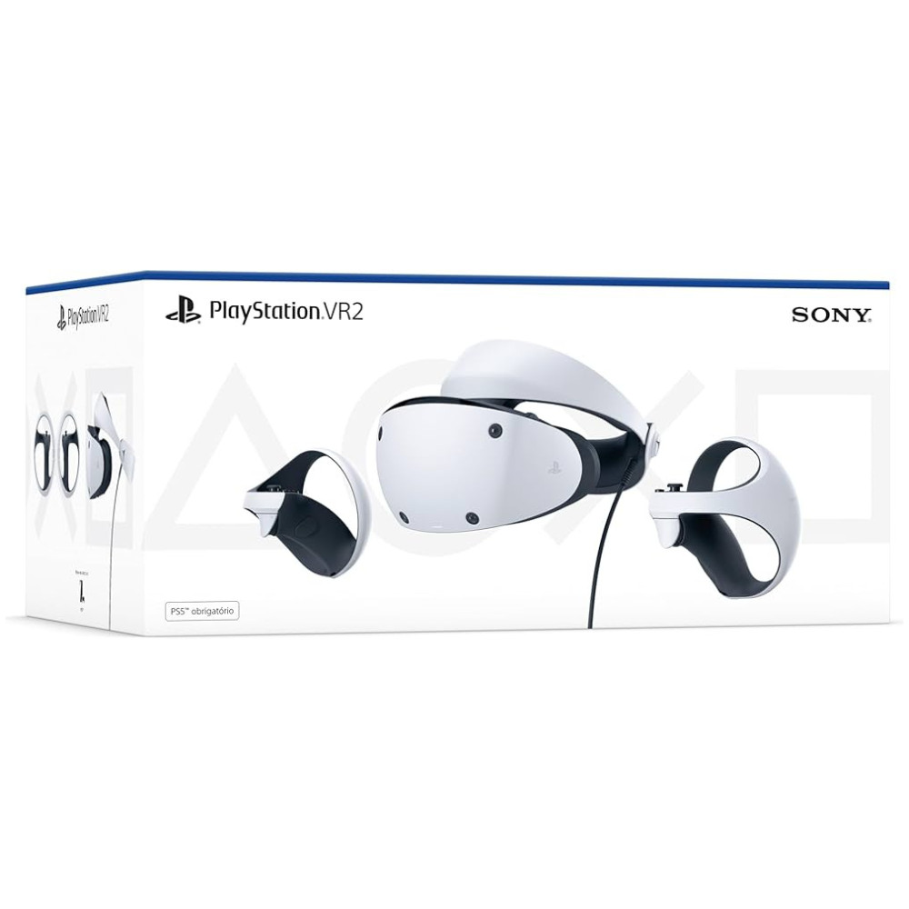 PlayStation VR2, Óculos de Realidade Virtual VR Para PS5, Branco e Preto