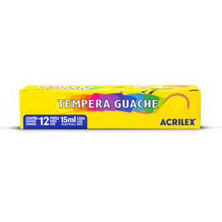 Tinta guache 12 cores 15ml 02012 Acrilex