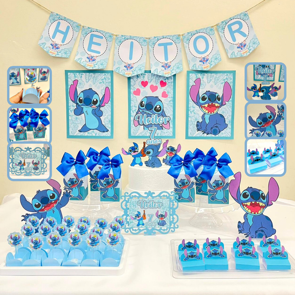 Kit Festa Stitch Personalizado | Só Bolinho | 100 itens  |  Lembrancinha  |  Aniversário