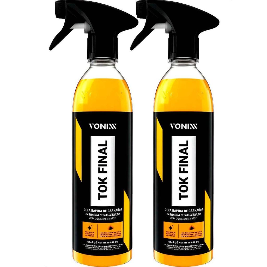 2 Cera Líquida Carnaúba Proteção Automotiva Tok Final Vonixx em Oferta na Shopee