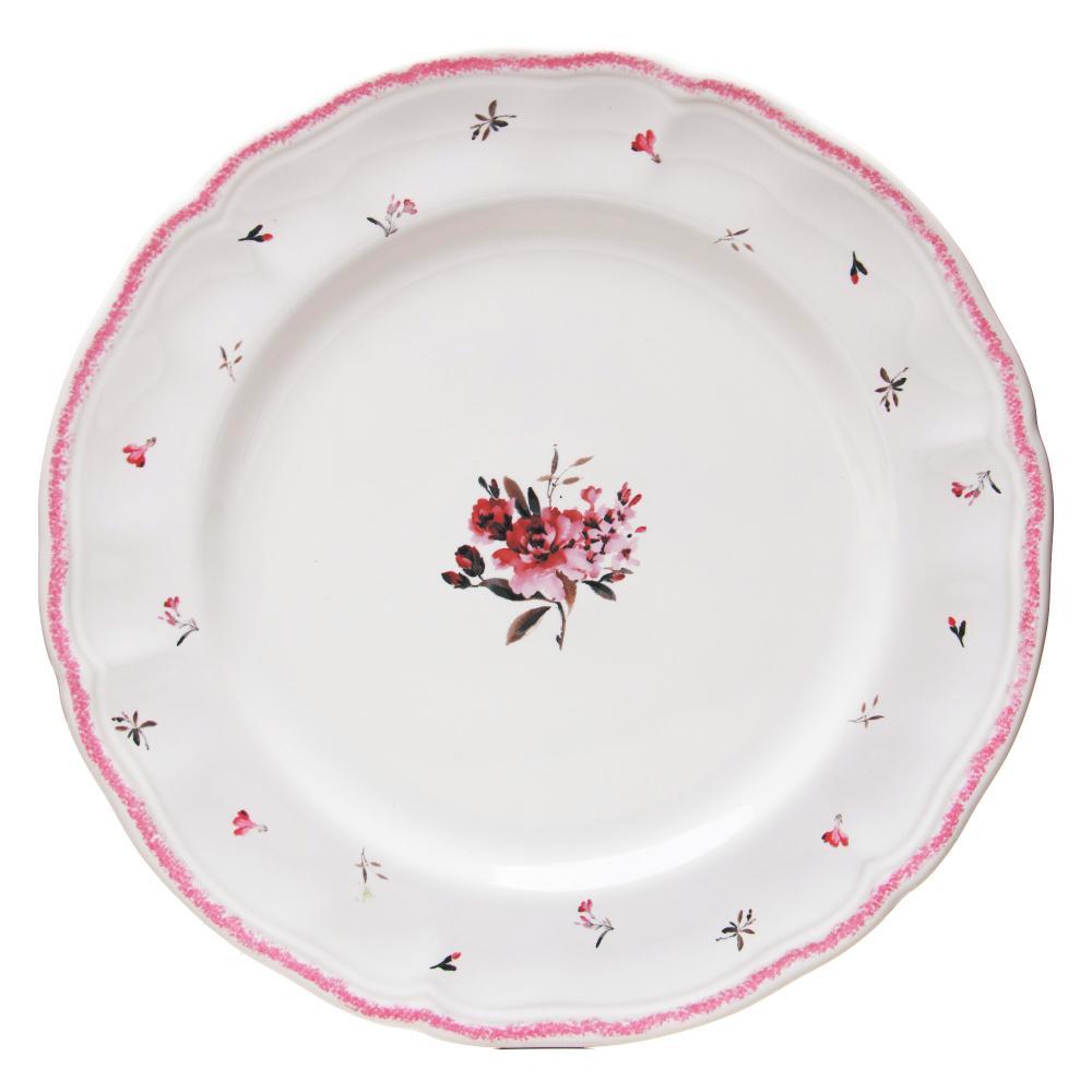 Prato Raso Wolff Florescer 27cm Rosa Cerâmica