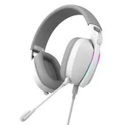 Headset Gamer Pcyes Nowy White Ghost, Usb Surround, Driver 40mm, Rgb, Microfone Destacável