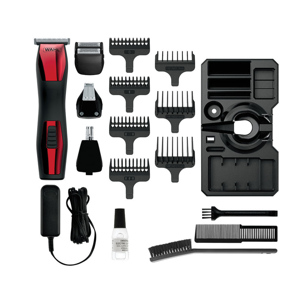Wahl Groomsman T-Pro Kit Maquina de Acabamento de Aparador de Pelos Sem Fio 7000 RPM Bivolt