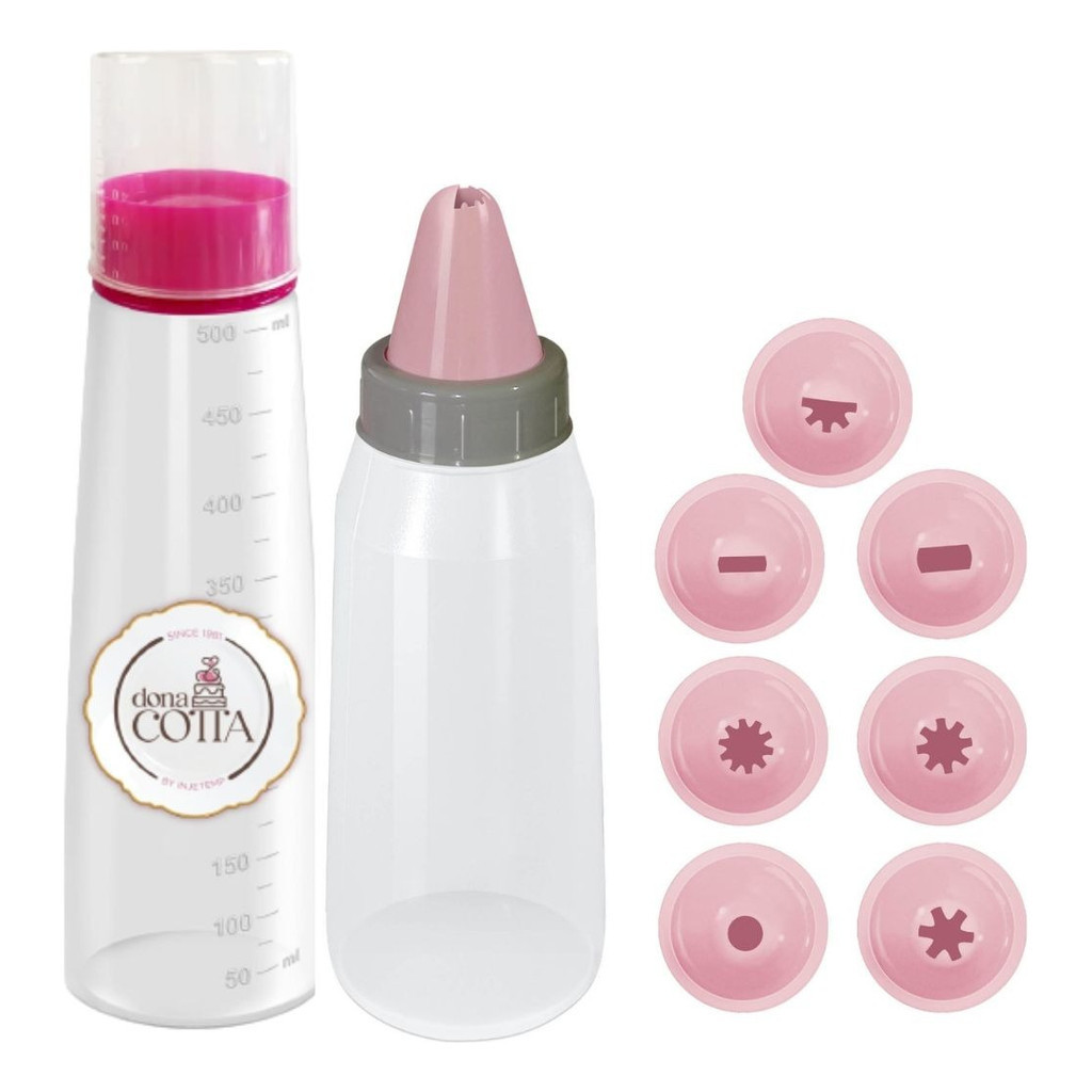 Kit Confeiteiro Bisnaga Regador De Massas + Decorador De Bolo Bisnaga Com 8 Bicos em Oferta na Shopee