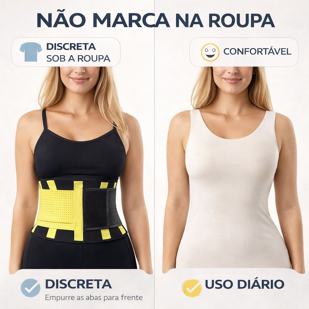 Cinta Abdominal Modeladora com Velcro Ajustável Confortável