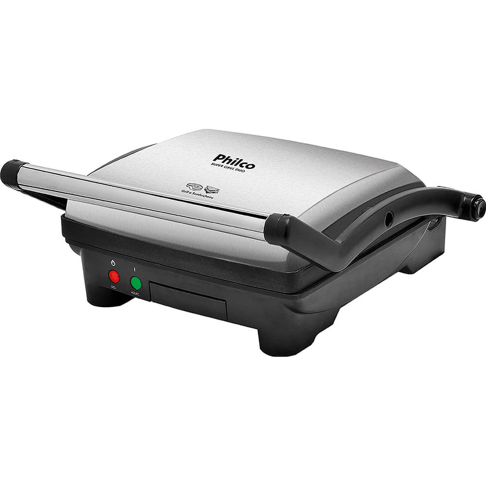 Super Grill Duo Philco 2 em 1 Abertura 180° Inox em Oferta na Shopee