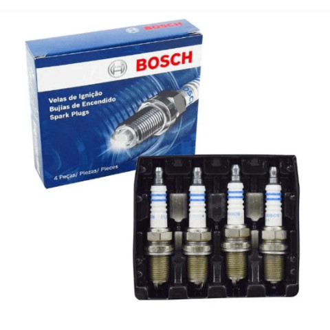 JOGO DE VELA IGNIÇÃO BOSCH HR8DCX (FORD COURRIER/FIESTA/KA 97/99 / RANGER 98/12) (SP21)