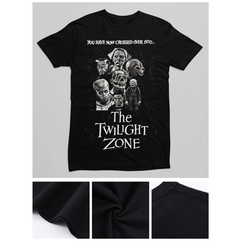 Camiseta Gráfica da Série de TV Twilight Zone - Design Retro Vintage dos Anos 1960 com Personagens Icónicos, Camiseta Su