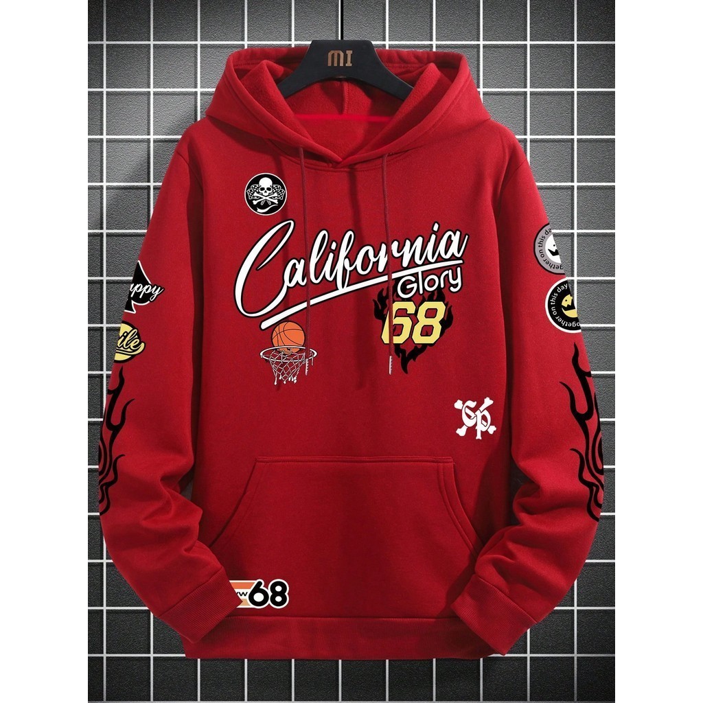 Moletom Canguru Blusa de Frio  Básico Estampado com Califórnia Descolado Top Lançamento